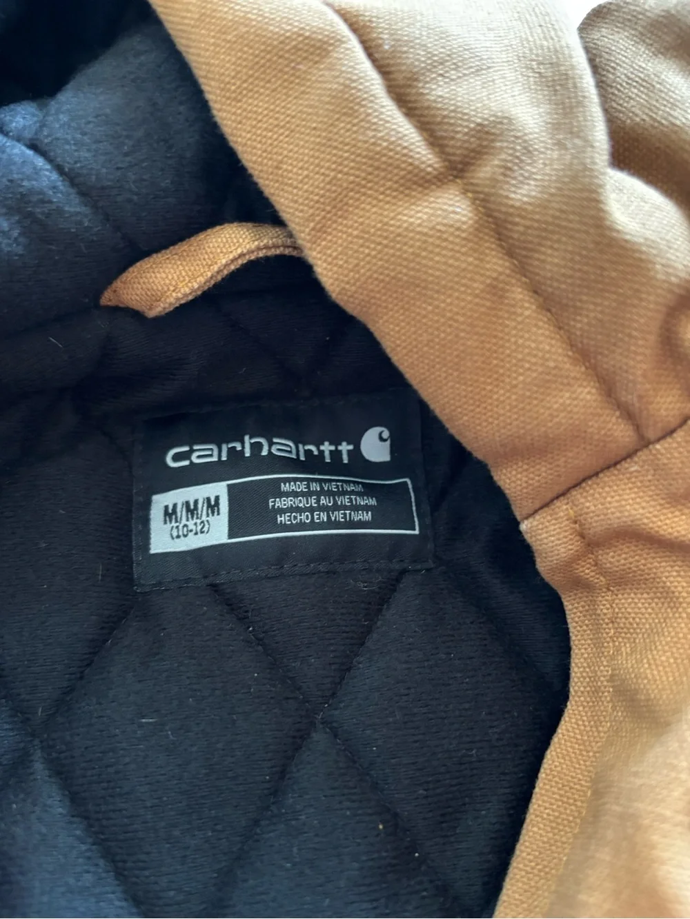 Carhartt Kids Caramel Brown Hooded Puffer Jacket